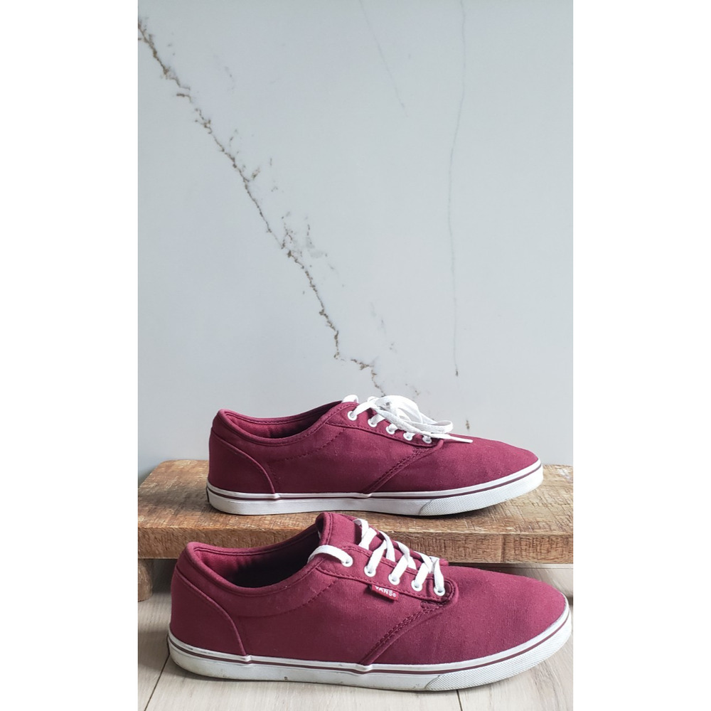 Women's Burgundy Canvas Sneakers